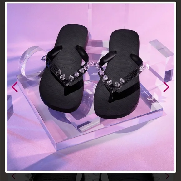 Havaianas black x Swarovski NWT - Picture 6 of 8